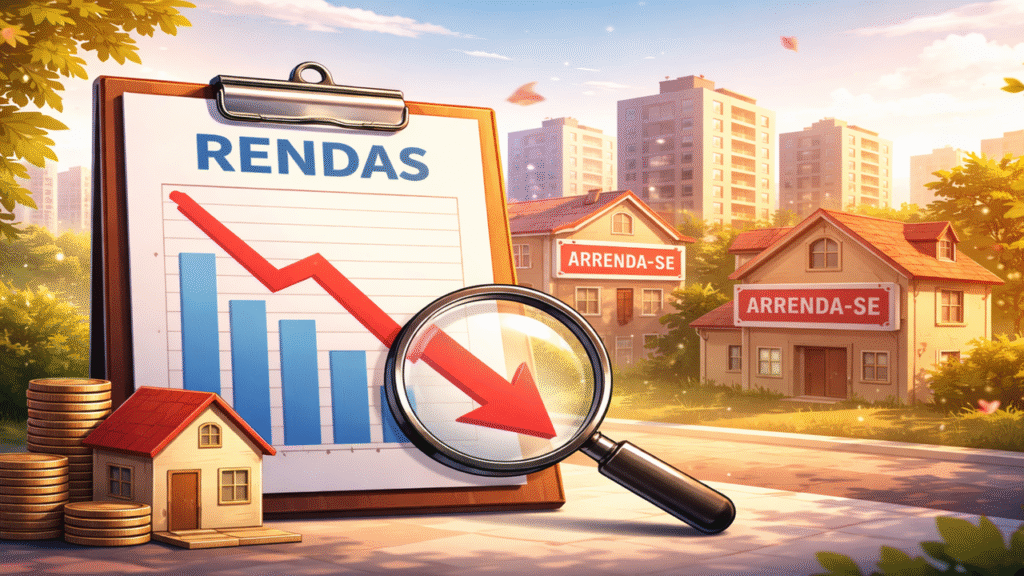 Queda das rendas 2026